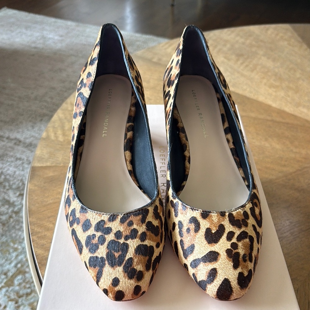 Loeffler Randall Leopard Print Pointed-Toe Pumps - Tan and Black
